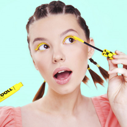 Belor Design Тушь для ресниц Bad Doll цветная объемная жёлтая