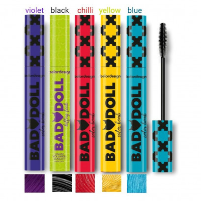 Belor Design Тушь для ресниц Bad Doll цветная объемная жёлтая