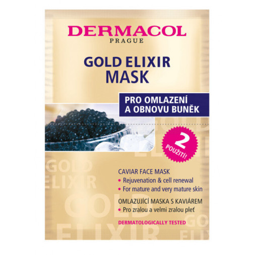 Dermacol Gold Elixir Masca de fata pentru intinerirea tenului (pentru pielea foarte matură) 2x8 g