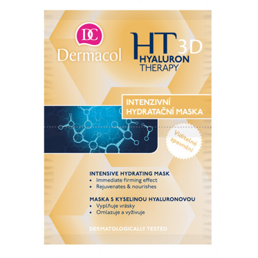 Dermacol Hyaluron Therapy 3D Mască hidratantă cu acid hialuronic și complex intensiv antirid 2x8 g