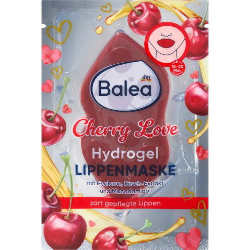 DM Balea Mască pentru buze cu hidrogel Cherry Love