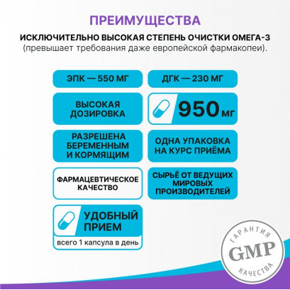 Тройная Омега-3 950 мг