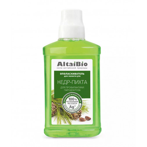 Altai Bio Apă de gură pentru prevenirea parodontozei Cedru Brad 400 ml