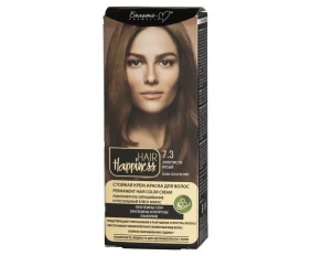 HAIR Happiness Крем-краска для волос N7.3 Золотисто-русый 50г