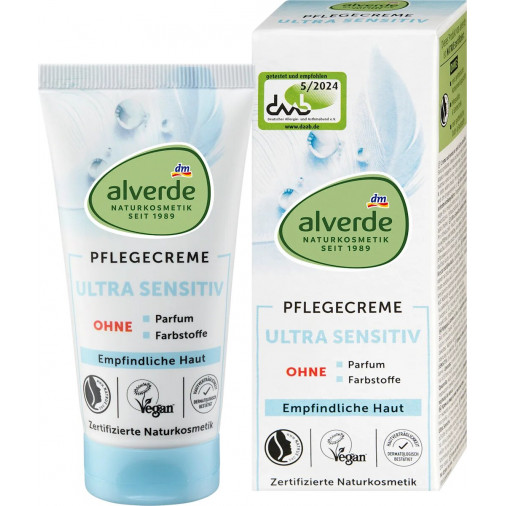 DM Alverde Cremă de față hrănitoare pentru pielea sensibilă 50 ml