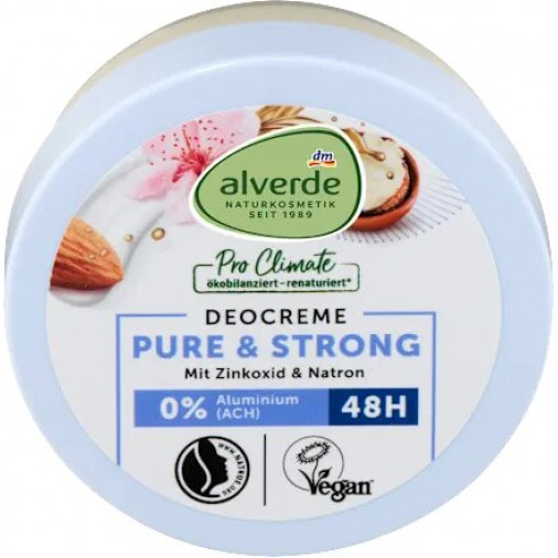 DM Alverde Cremă deodorantă Pure & Strong 50 ml