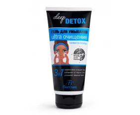 Floresan DEEP DETOX  гель для умывания 3 В 1 УГОЛЬ 150мл
