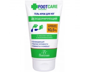 Floresan FOOTCARE ORGANIC ГЕЛЬ-КРЕМ ДЛЯ НОГ ОХЛАЖДАЮЩИЙ, ДЕЗОДОРИРУЮЩИЙ ПРОТИВ ПОТЛИВОСТИ 10,5% 100мл