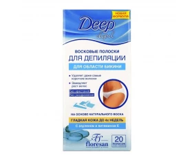 Floresan DEEP DEPIL Восковые Полоски для депиляции бикини с Азуленом N20