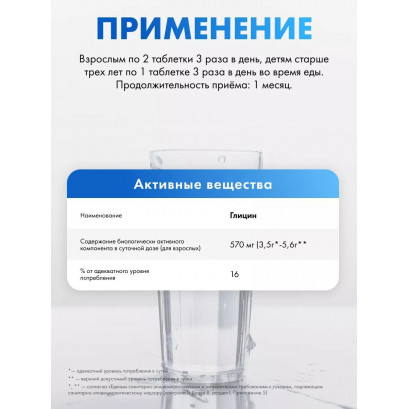 Глицин Актив таблетки N50